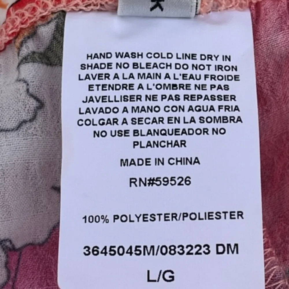 SOLD TRINA TURK NWT Women's SUNNY BLOOM Slit Pant Cover Up Multi Floral Print L - Picture 12 of 13